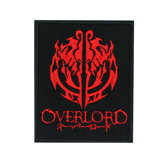 Overlord Anime logo ricamato Ainz Toppa termoadesiva Toppa ricamata con anime in velcro