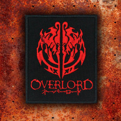 Overlord Anime embroidered logo Ainz Iron-on patch Hook and loop anime embroidered patch