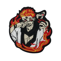 Parche de hierro Ryomen Sukuna Yuji Itadori bordado de gancho y bucle Jujutsu Kaisen parche bordado personalizado regalo JJK