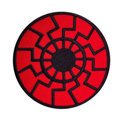 The Black Sun Sew-on patch Ukrainian Iron-on embroidery Slavic embroidered patch