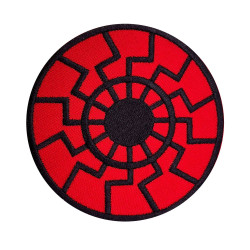 The Black Sun Patch à coudre Broderie thermocollante ukrainienne Patch brodé slave