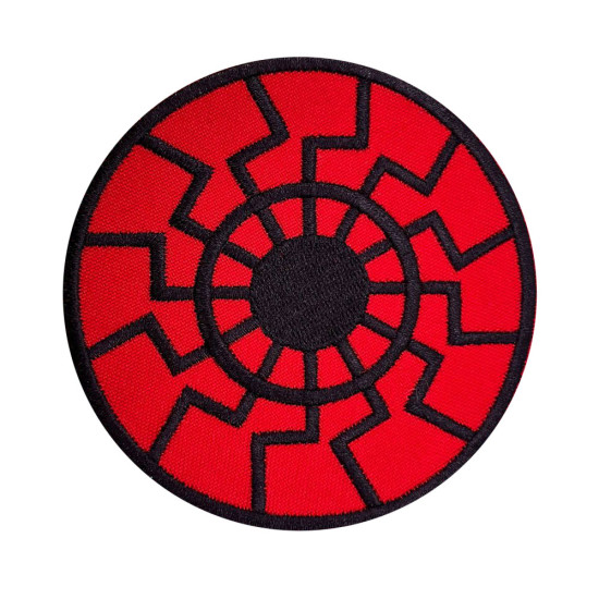 The Black Sun Sew-on patch Ukrainian Iron-on embroidery Slavic embroidered patch