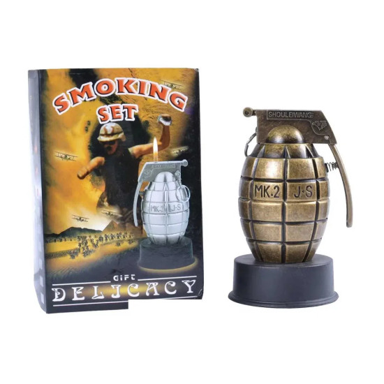 Ukrainian MK-2 grenade lighter Military ATO souvenir Surplus smoking set gift Ukrainian MK-2 grenade lighter Military ATO souvenir Surplus smoking set gift