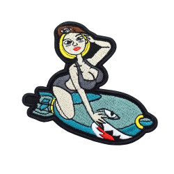 Lady embroidered patch Airsoft Sew-on embroidery Iron-on Sexy girl Sleeve patch