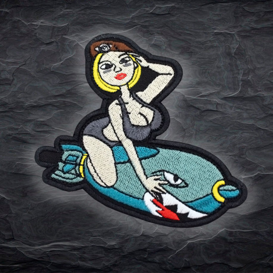 Lady embroidered patch Airsoft Sew-on embroidery Iron-on Sexy girl Sleeve patch