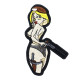 Spy Lady Iron-on parche Airsoft bordado manga parche Sexy mujer agente parche