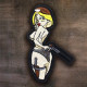 Spy Lady Iron-on patch Airsoft embroidered Sleeve patch Sexy female agent patch