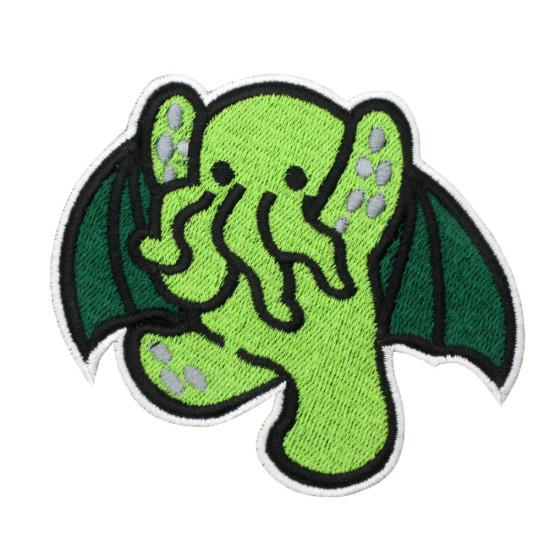 Mini Cthulhu Patch zum Aufbügeln, gestickter niedlicher Cartoon-Aufkleber