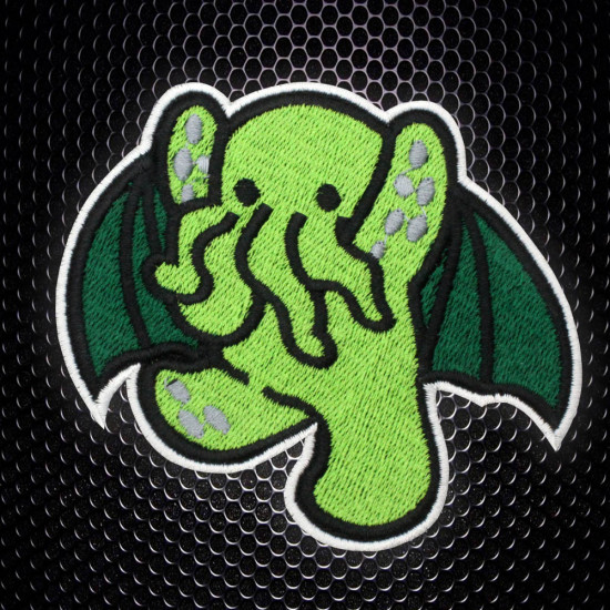 Mini Cthulhu Patch zum Aufbügeln, gestickter niedlicher Cartoon-Aufkleber