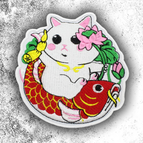 Maneki-Neko-Stickerei Neko Aufbügler Japanische Mythologie Lucky Cat Aufnäher zum Aufnähen