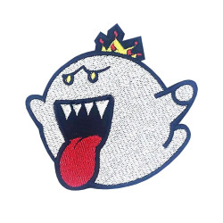 Parche bordado King Boo Super Mario parche termoadhesivo personalizado bordado de regalo de Halloween