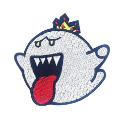 King Boo bestickter Aufnäher Super Mario individueller Aufbügelaufnäher Halloween-Geschenkstickerei