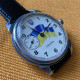 Transparent 18-Jewels Ukrainian watch Modern military Wristwatch Ukrainian flag Mechanical watch gift for him