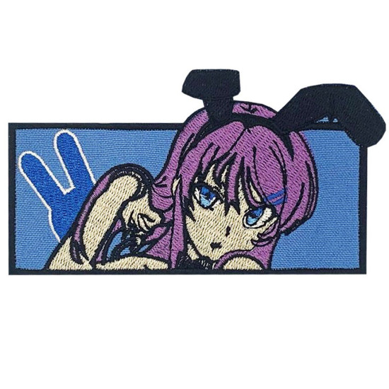 Mai Sakurajima Sew-on patch Seishun Buta Yarou Anime Iron-on embroidery Rascal Does Not Dream Bunny girl Velcro embroidered patch Bunny girl sticker