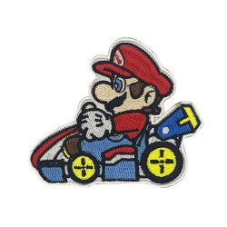 Mario kart embroidered Gaming patch Super Mario custom Iron-on patch Halloween gift embroidery