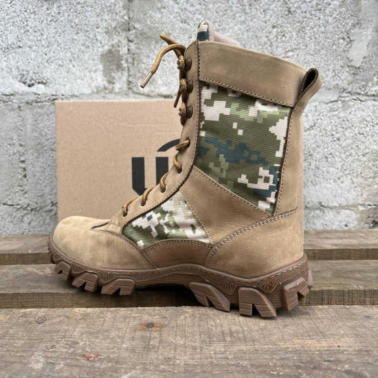 Bottes Typhoon Pixel de l'armée ukrainienne Bottes hautes en cuir militaire Chaussures d'été de type urbain Équipement de combat de l'armée professionnelle