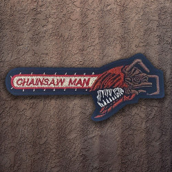 Ricamo Chainsawman Chainsawman Toppa termoadesiva Devil Hunter Ricamo cucito Denji Patch in velcro Regalo uomo motosega