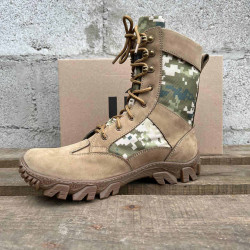 Bottes Typhoon Pixel de l'armée ukrainienne Bottes hautes en cuir militaire Chaussures d'été de type urbain Équipement de combat de l'armée professionnelle