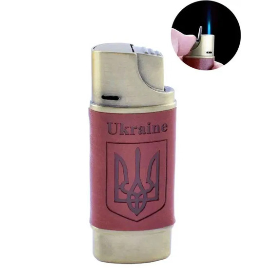 Accendino a gas souvenir ucraino Forze armate dell'Ucraina accendino tascabile Gloria all'Ucraina Regalo patriottico