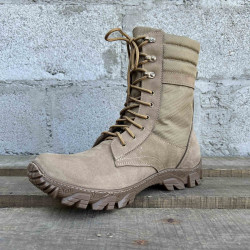 Bottes en maille beige "Sprint" de l'armée ukrainienne Chaussures tactiques de type désert Airsoft Bottes d'été légères Bottes de randonnée et de travail durables pour hommes