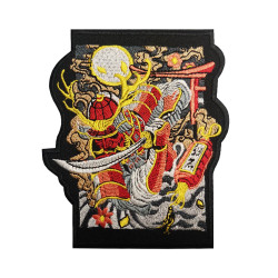 Samurai Japan Warrior in Armor Embroidery Sleeve patch #4