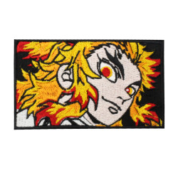 Rengoku Kyojuro gesticktes Eisen auf Patch Anime Klettverschluss Geschenk