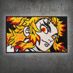 Rengoku Kyojuro Embroidered Iron on Patch Anime Velcro Gift