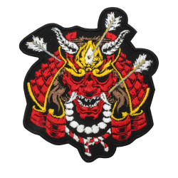 Ghost Samurai Embroidered Iron on Patch Velcro Gift 2