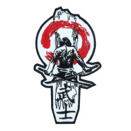 Ghost Samurai Embroidered Iron on Patch Katanas Velcro Gift 3