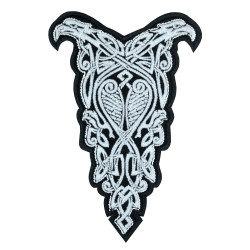 Ornament Сrow Embroidered Iron on Patch Celtic Velcro Gift 2