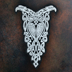 Ornament Сrow Embroidered Iron on Patch Celtic Velcro Gift 2