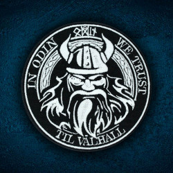 Odin Scandinavian God Embroidered Iron-on Gift Mythology Hook and Loop Patch