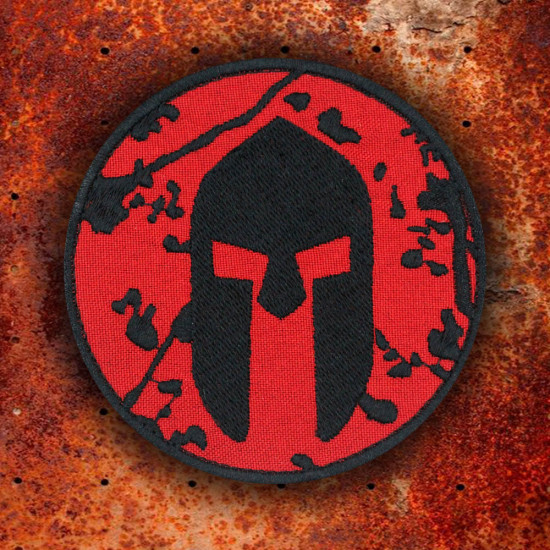 Emblema Spartans Airsoft ricamato termoadesivo con gancio e toppa