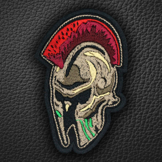 Spartan Airsoft Emblem gestickter Aufbügler zum Aufbügeln mit Klettverschluss Patch 2