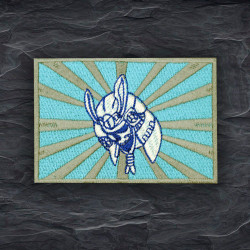 Ghost Samurai Embroidered Iron on Patch Velcro Gift 4