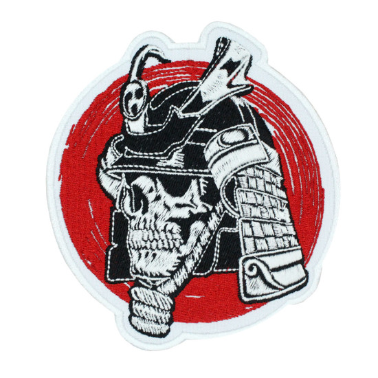 Fantasma Samurai bordado hierro en parche KatanasVelcro regalo 5