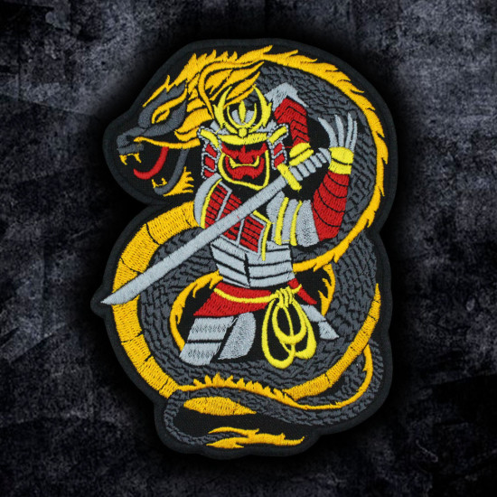 Ghost Samurai Embroidered Iron on Patch Velcro Gift 6