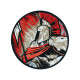 Toppa con gancio e anello regalo ricamato con stemma del logo Spartans