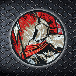 Spartans-Logo-Emblem, gestickter Aufbügler zum Aufbügeln