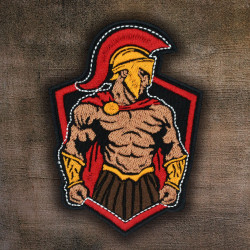 300 Spartans Airsoft Logo Embroidered Iron-on Gift Hook and Loop Patch