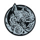Celtic Wolf Embroidered Iron-on Gift Ornament Hook and Loop Big Patch