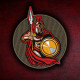 Spartan Warrior Emblem Bestickter Aufbügler zum Aufbügeln mit Klettverschluss