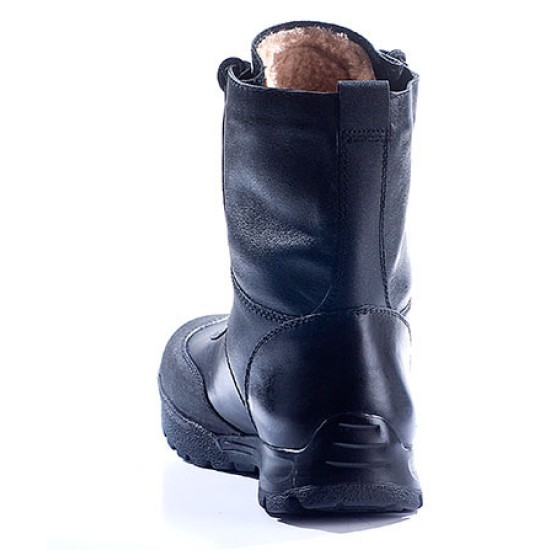 Leather warm winter tactical BOOTS with fur "COBRA" 12034