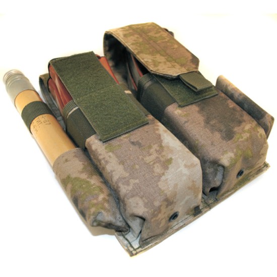 MOLLE ammo pouch for 4 AK / AKM magazines and 2 Signal Rockets