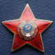 Soviet enamel star USSR Arms for police hats 1940-1950