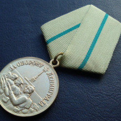 Soviet award medal - For Defense of Leningrad