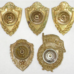 5 USSR Army badges - 1 2 3 Class, Guards and Excellent Army Soldier