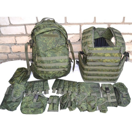 6B46 Russian scout combat set: battle chest, tactical backpack and pouches