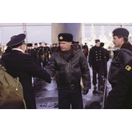 Soviet Navy Fleet VMF Alpacas Leather Canadian Jacket: USSR Vintage Winter Coat K-19