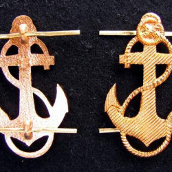 2 insignias de pin ANCLA naval soviética